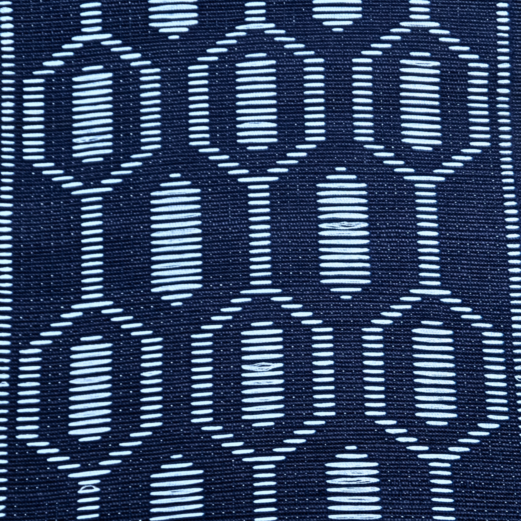 African Durable Damask Handmade Aso-Oke Ofi: Long-Lasting, Fade-Resistant Fabric - Oju Elegance - 84" x 7" Loom Strips, Cotton-Silk, Blue