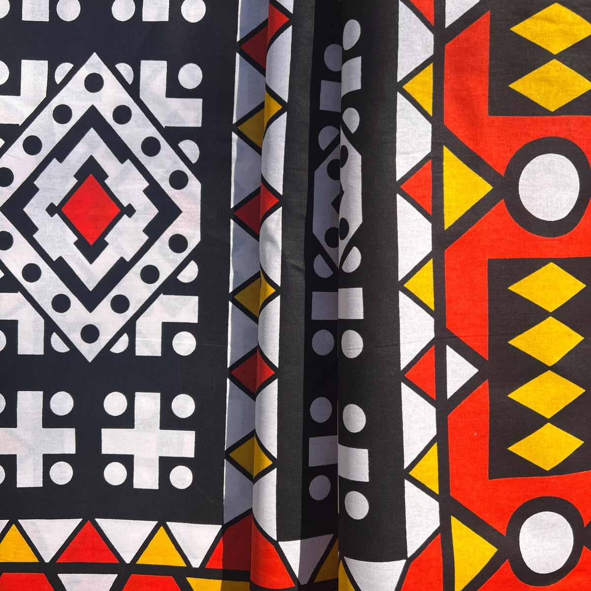 DIY dress made with Ankara cotton African wax print fabric