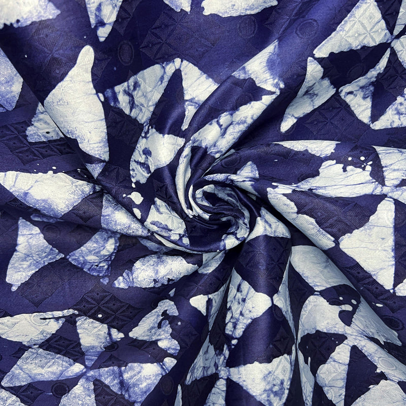 Natural Indigo African Cotton Fabric – Handmade Adire Bazin Riche, 5 Yards