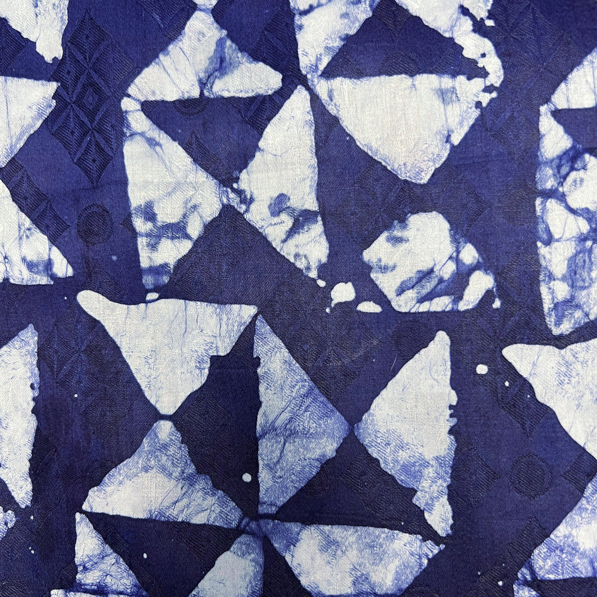 Natural Indigo African Cotton Fabric – Handmade Adire Bazin Riche, 5 Yards