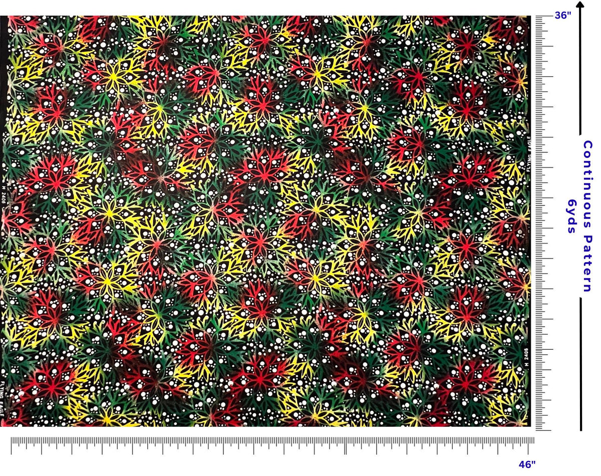 Ankara Cotton Fabric – African Wax Print Quilting & DIY Fashion USA, 6 yards