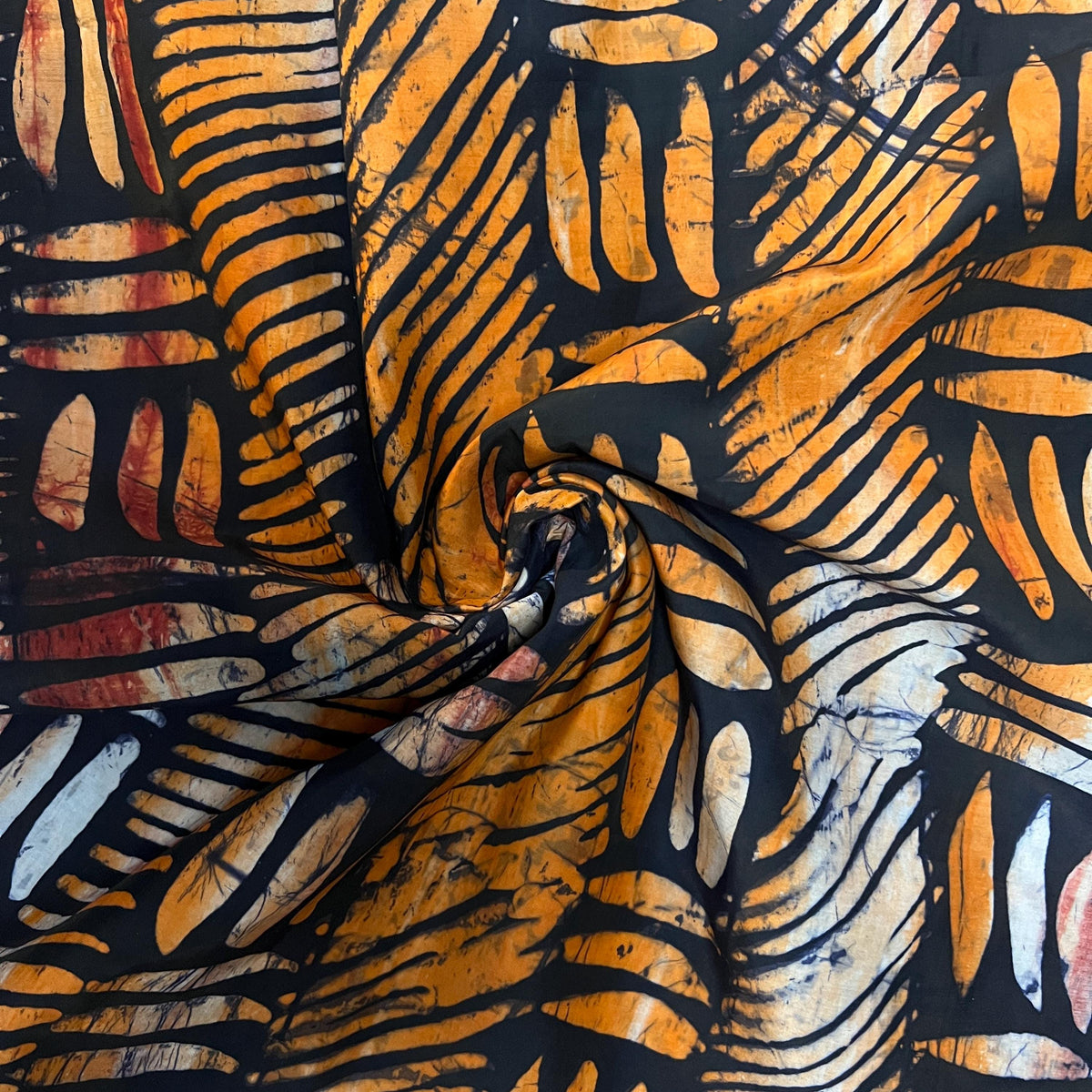 Handmade Adire Batik Silk Fabric by Yard – Luxury African Tie Dye 5 Yard
