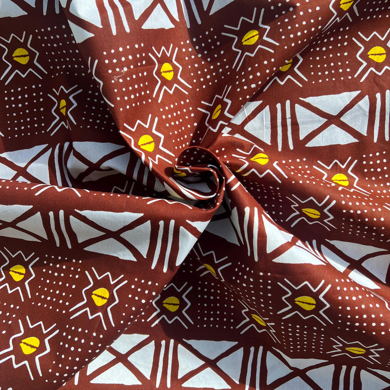 Bold Ankara African print fabric by the yard for upholstery, throw pillows, curtains and statement home decor
