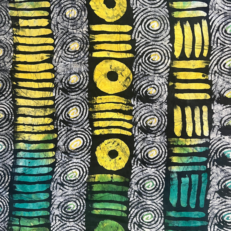 Designer Adire Silk Fabric by Yard – Luxury African Batik Textile