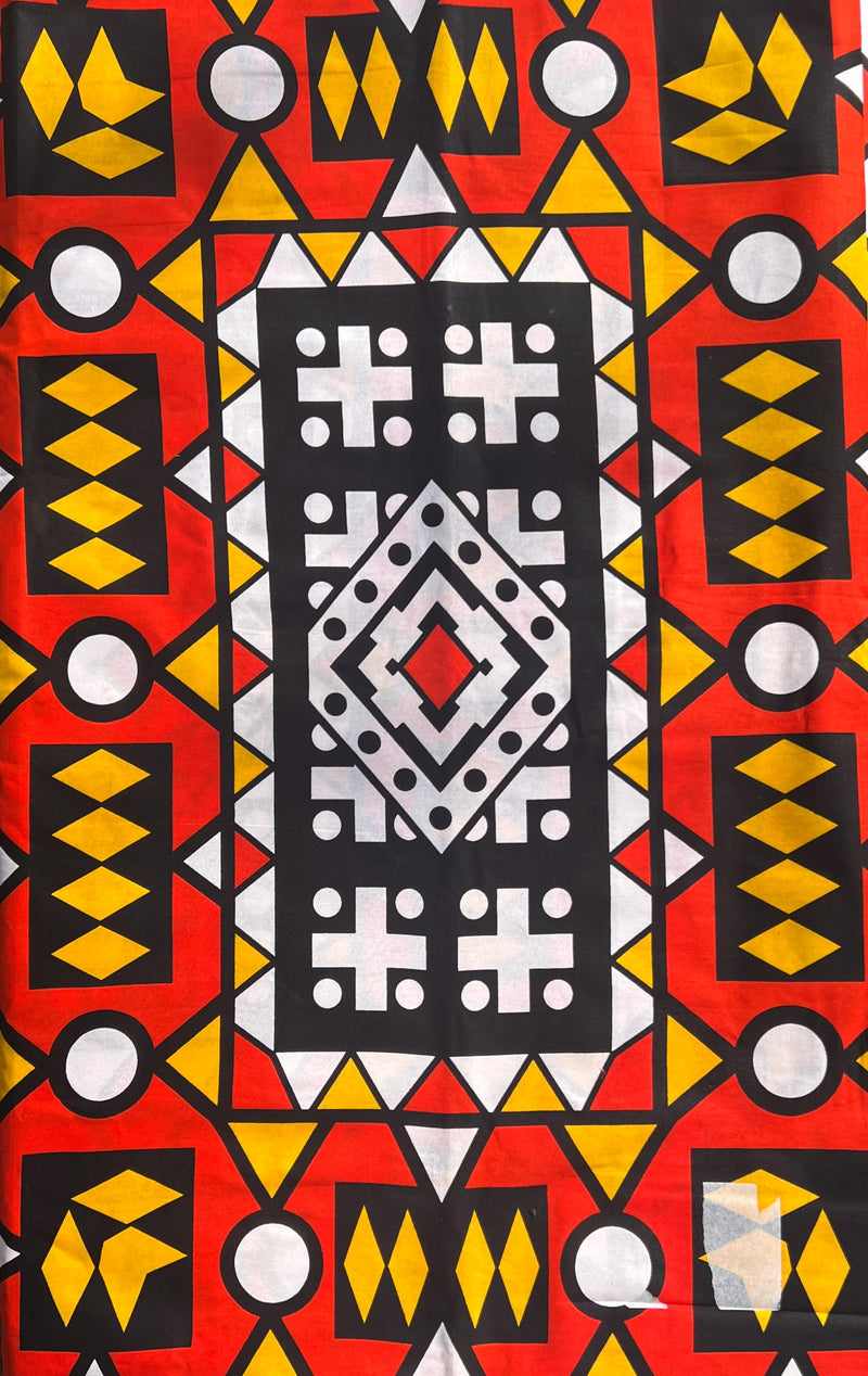 Vibrant Ankara African wax print fabric sold by the yard – bold multicolor cotton textile for DIY fashion, quilting, headwraps, home decor and interior design in the USA