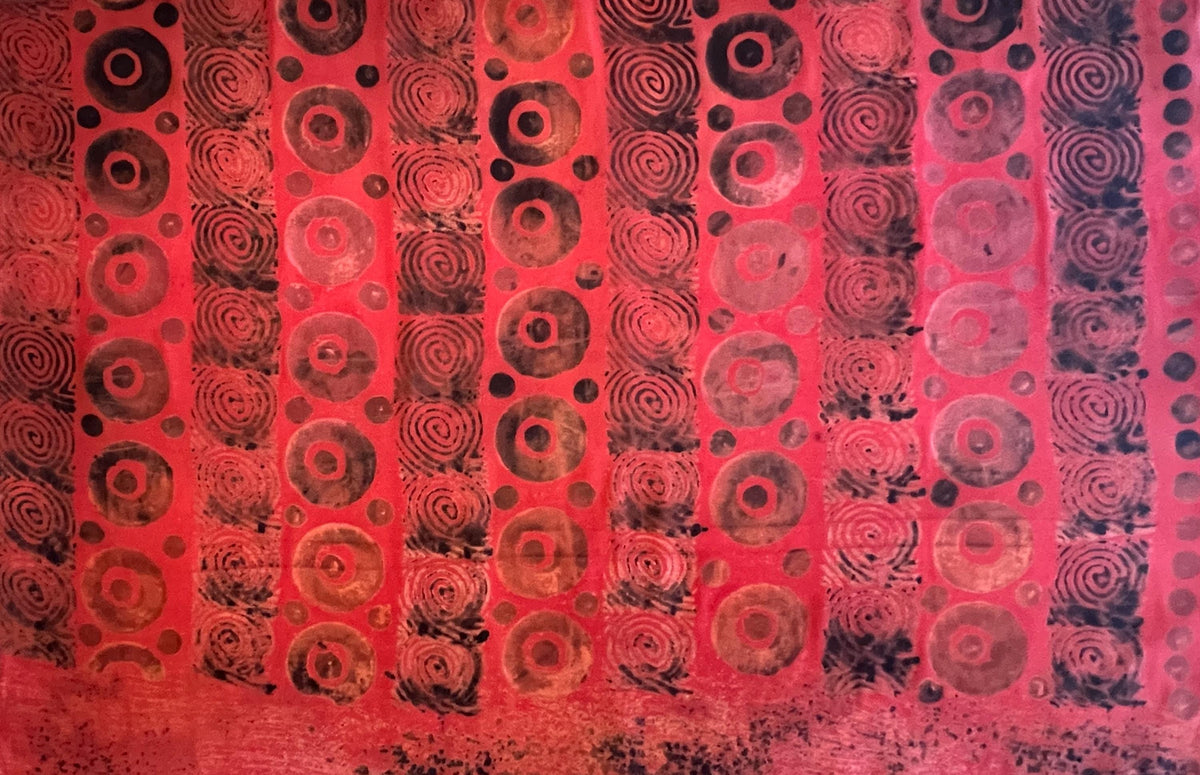 Adire Linen Fabric for Sewing – 5 Yard African Batik Textile for Sewing & Quilting