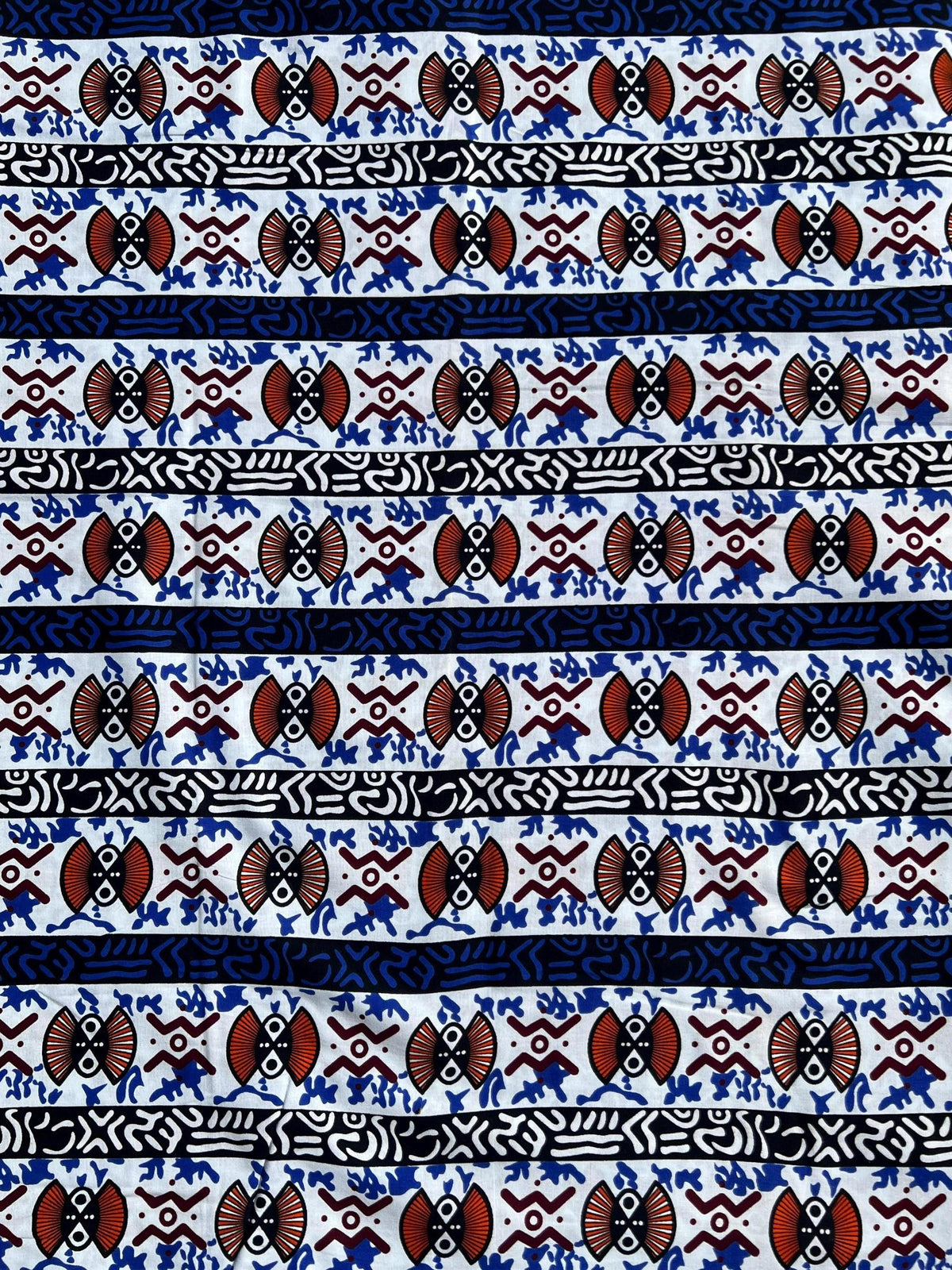 Premium original Ankara cotton fabric by the yard featuring vibrant African wax print pattern in bold colors, perfect for quilting, sewing dresses, and Afrocentric home decor projects.