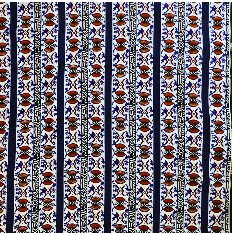 Ankara Cotton Fabric – African Wax Print for Quilting, Fashion, Home Decor, 6 Yards