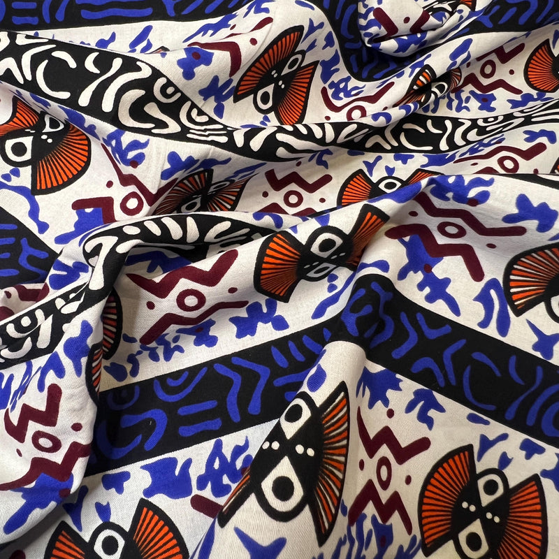 Ankara Cotton Fabric – African Wax Print for Quilting, Fashion, Home Decor, 6 Yards