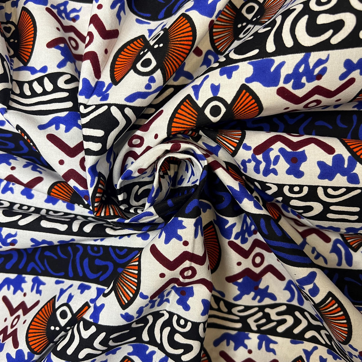 Ankara Cotton Fabric – African Wax Print for Quilting, Fashion, Home Decor, 6 Yards