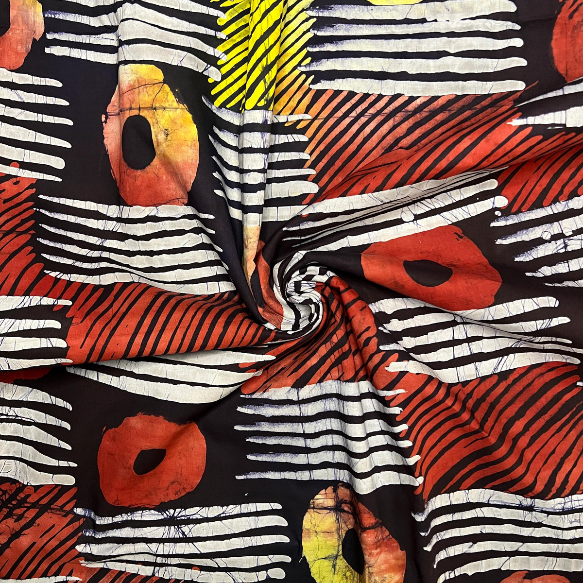 Hand Dyed African Silk Batik Fabric for Modern Quilting 5 yard