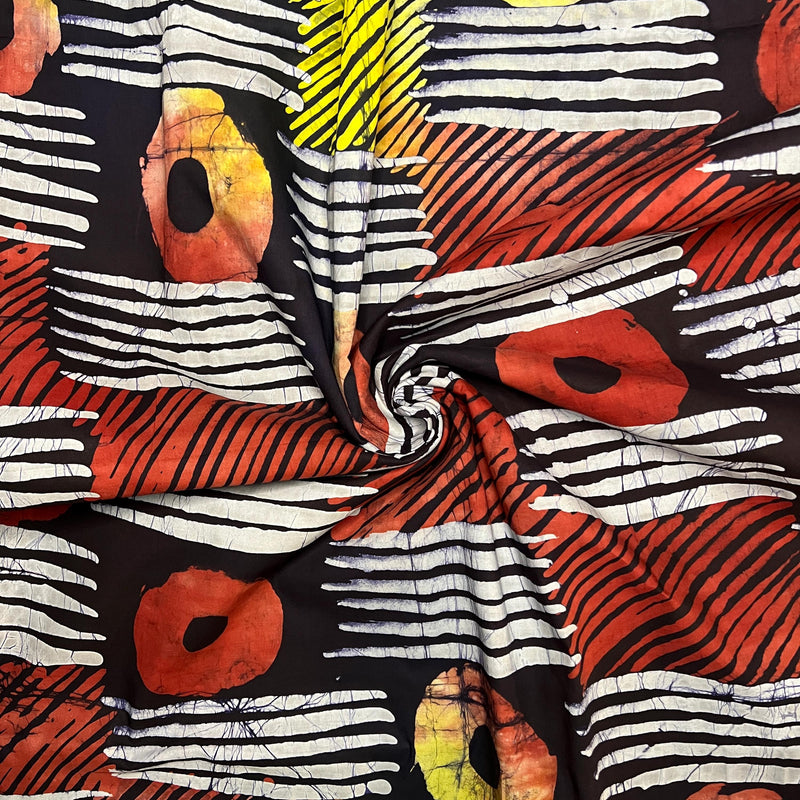 Hand Dyed African Silk Batik Fabric for Modern Quilting 5 yard