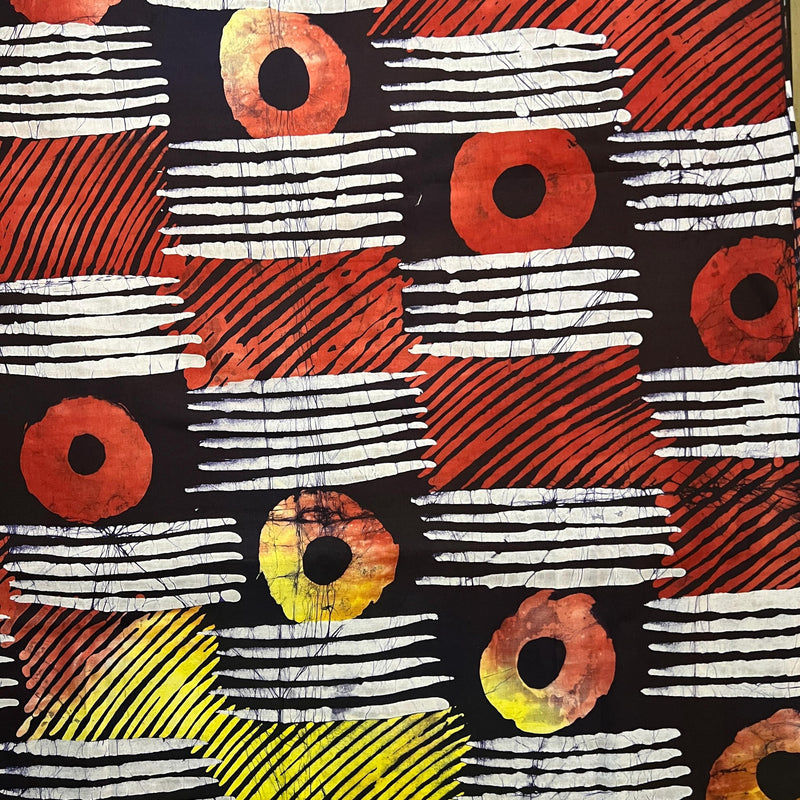 Hand Dyed African Silk Batik Fabric for Modern Quilting 5 yard