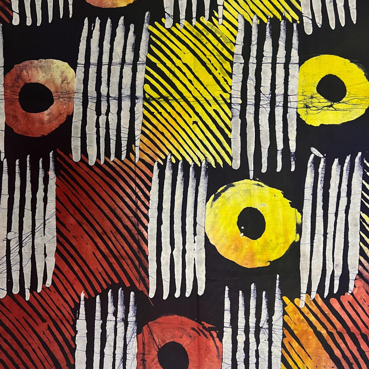 Hand Dyed African Silk Batik Fabric for Modern Quilting 5 yard