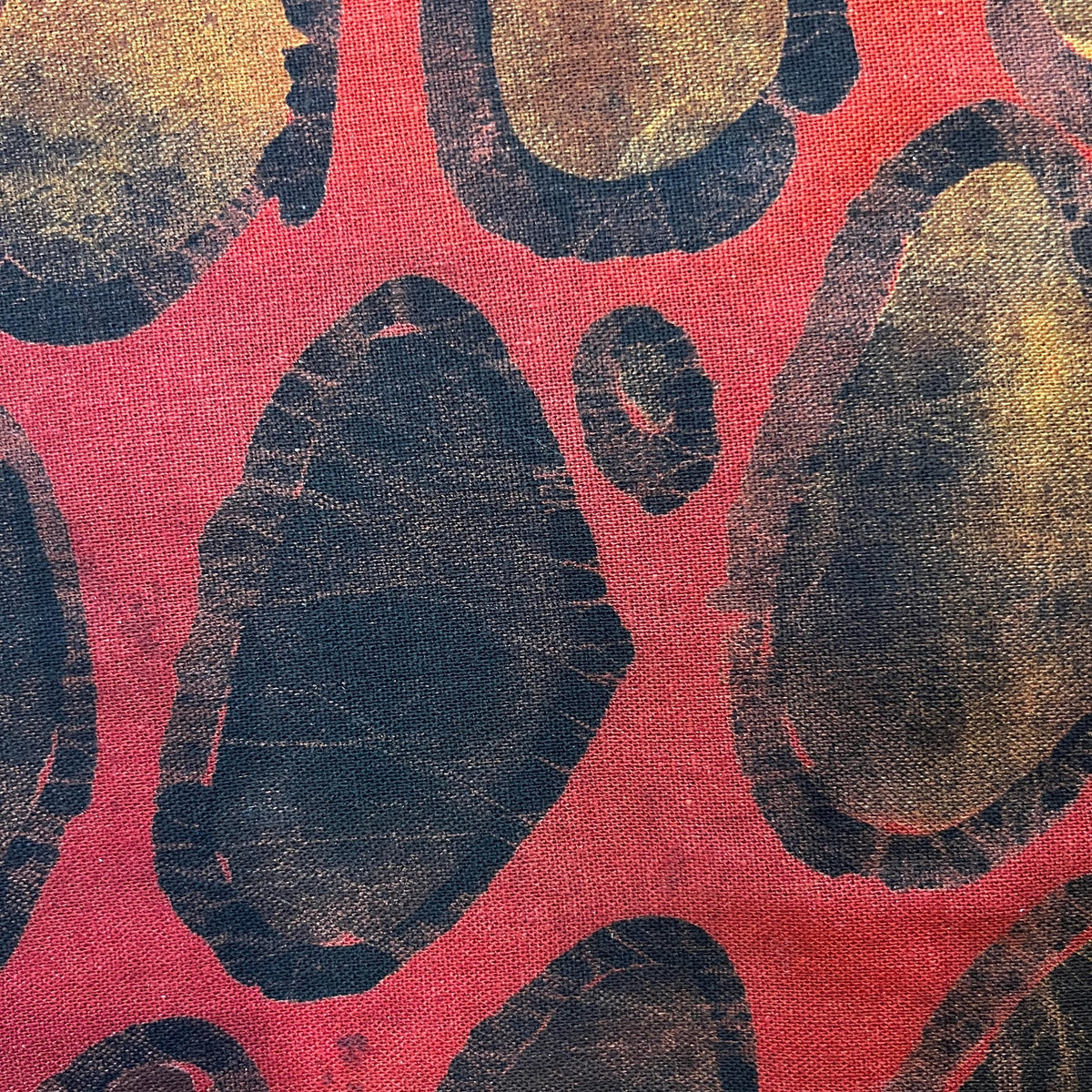 Hand Dyed Linen Nigerian Adire Fabric – African Textile for Sewing & Quilting, 5 Yards