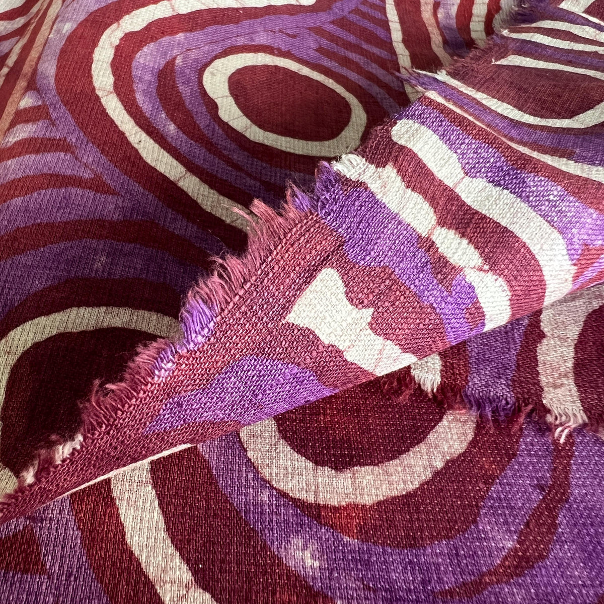 Authentic Adire Linen Fabric – Hand-Dyed Nigerian Batik Textile, 5 Yards