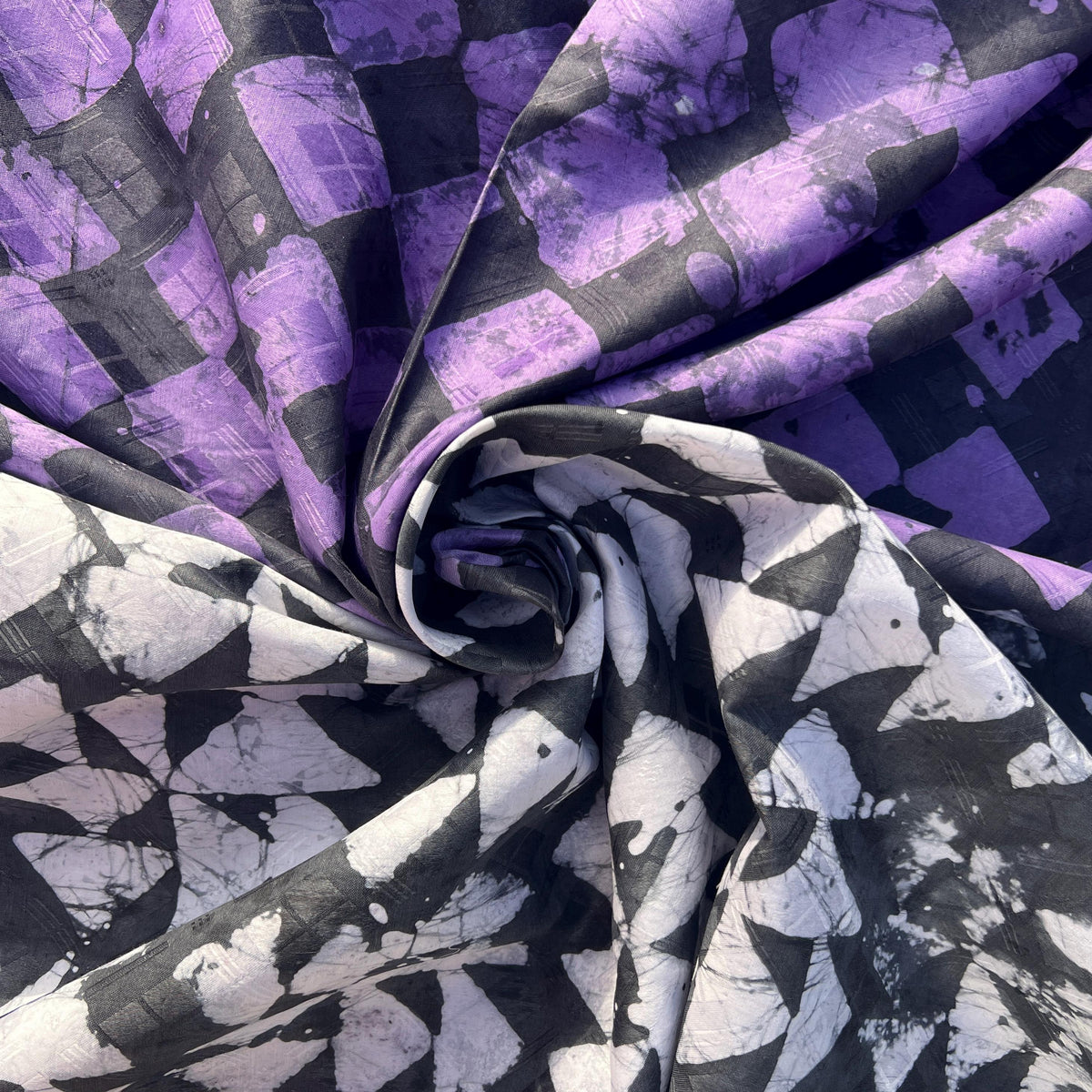 Handmade African Cotton Fabric 5 Yards – Batik Adire - Bazin Riche - Guinea Brocade