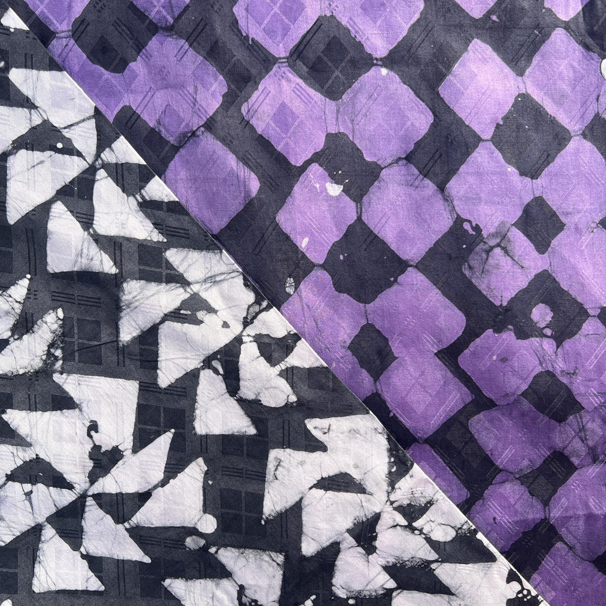 Handmade African Cotton Fabric 5 Yards – Batik Adire - Bazin Riche - Guinea Brocade