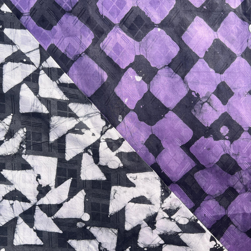 Handmade African Cotton Fabric 5 Yards – Batik Adire - Bazin Riche - Guinea Brocade