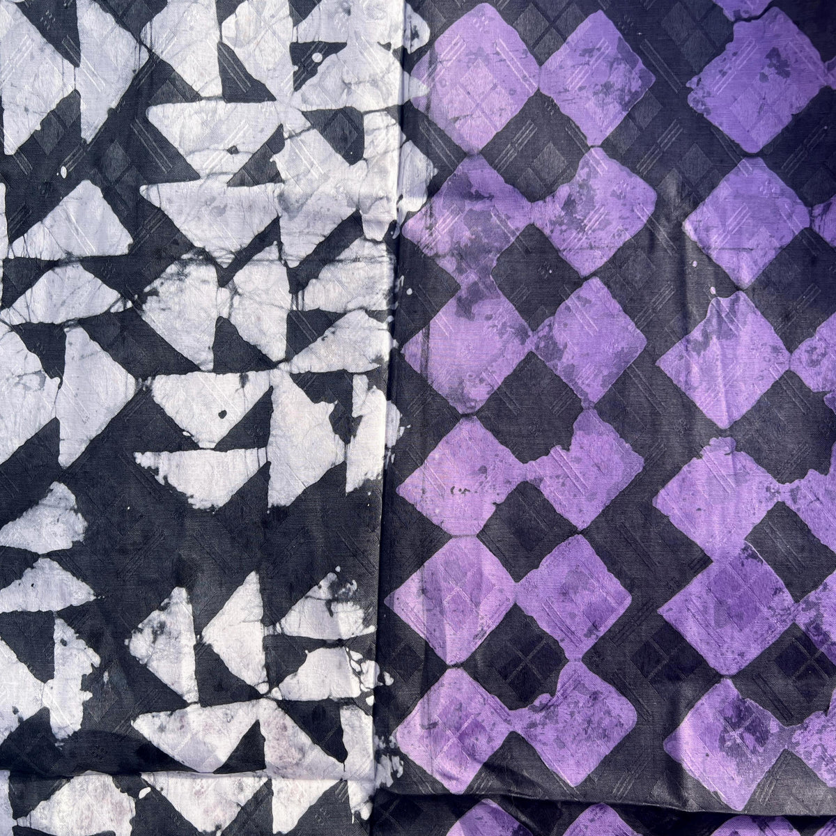 Handmade African Cotton Fabric 5 Yards – Batik Adire - Bazin Riche - Guinea Brocade
