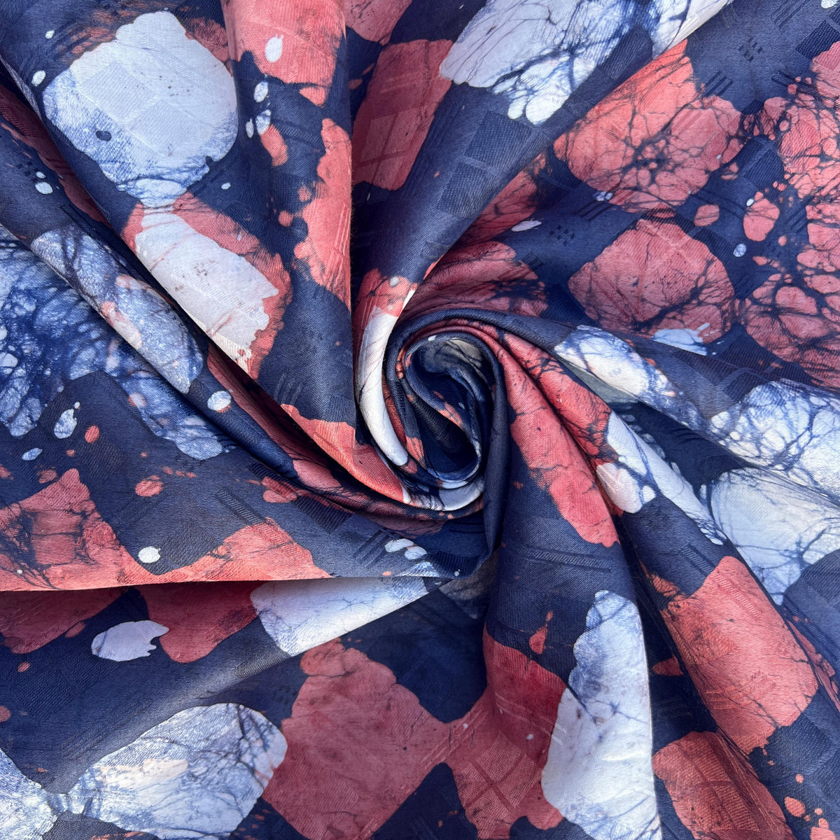 Hand-Dyed African Adire & Bazin Riche – 5 Yards Cotton Fabric