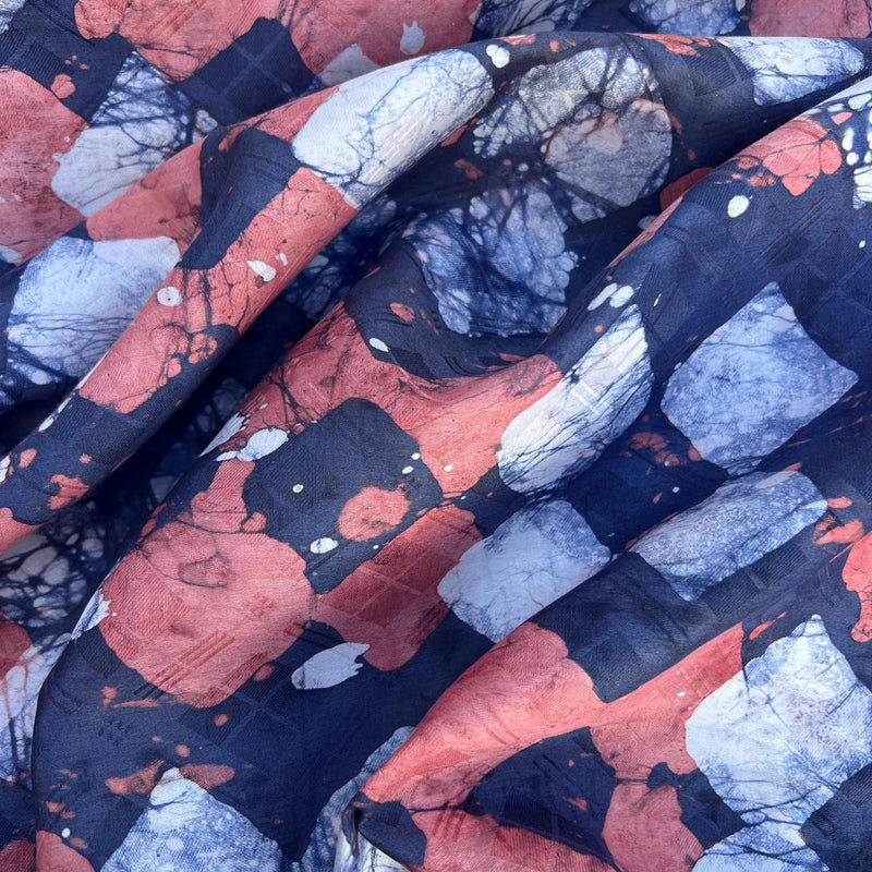 Hand-Dyed African Adire & Bazin Riche – 5 Yards Cotton Fabric