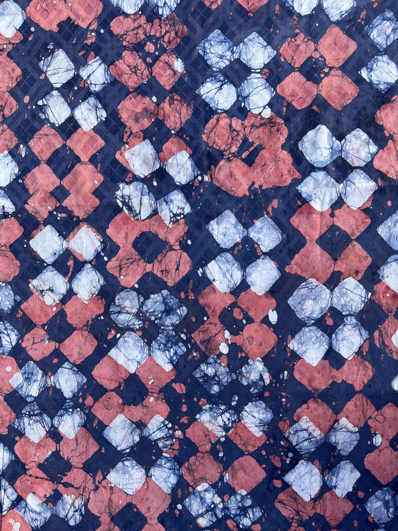 Hand-Dyed African Adire & Bazin Riche – 5 Yards Cotton Fabric