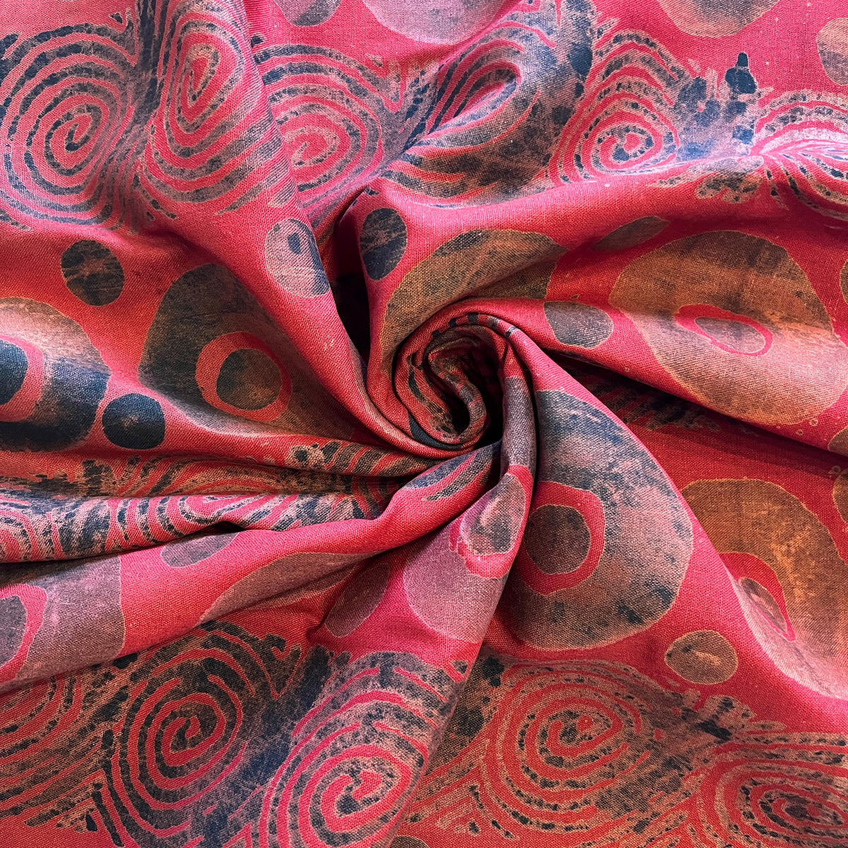 Adire Linen Fabric for Sewing – 5 Yard African Batik Textile for Sewing & Quilting