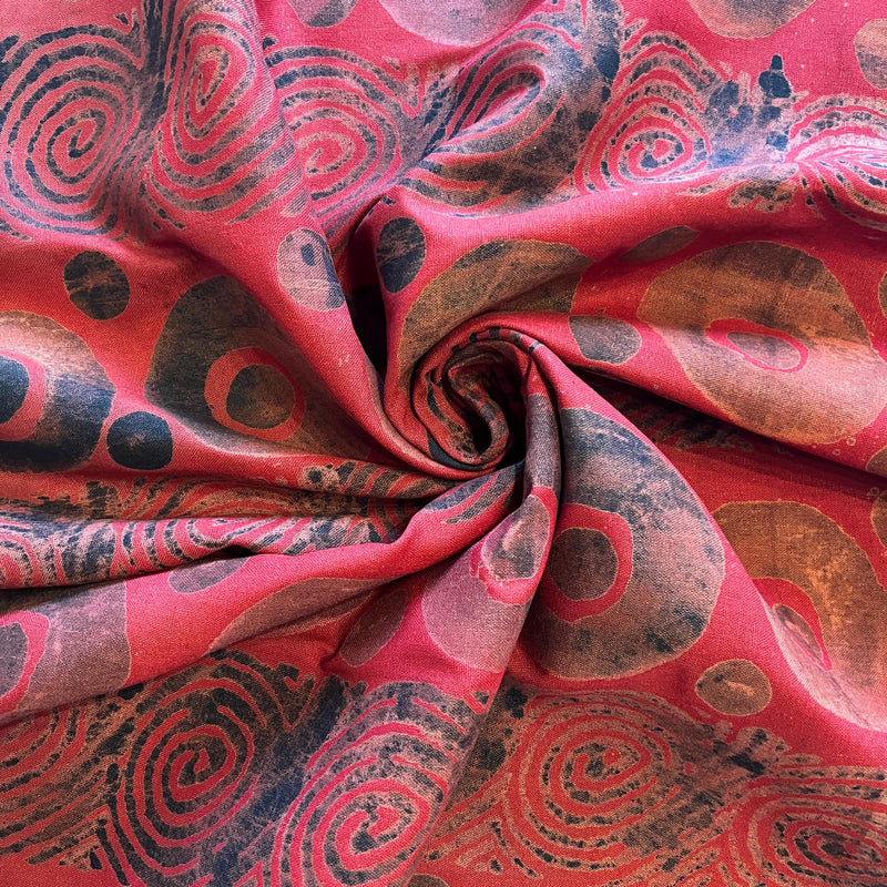 Adire Linen Fabric for Sewing – 5 Yard African Batik Textile for Sewing & Quilting
