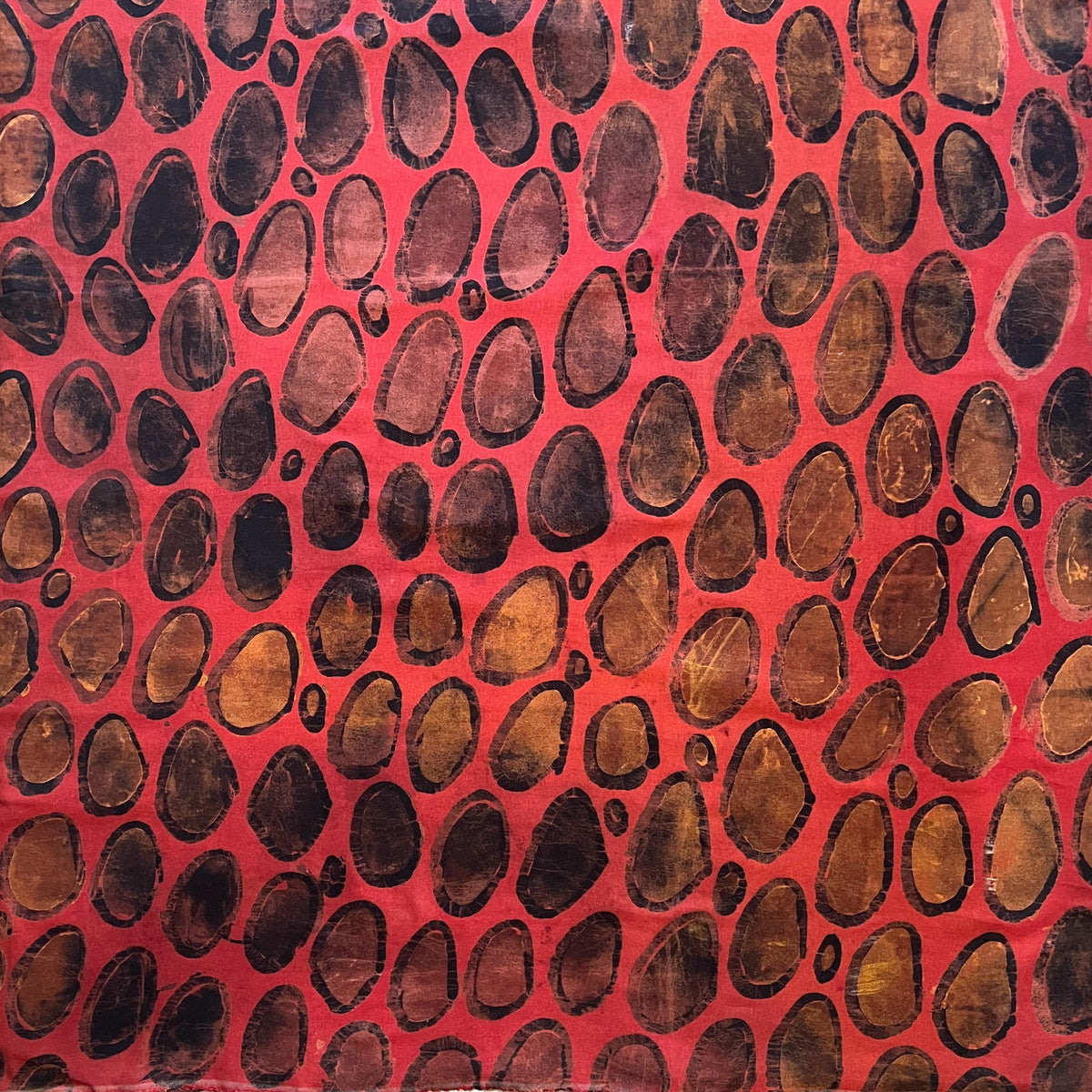 Hand Dyed Linen Nigerian Adire Fabric – African Textile for Sewing & Quilting, 5 Yards
