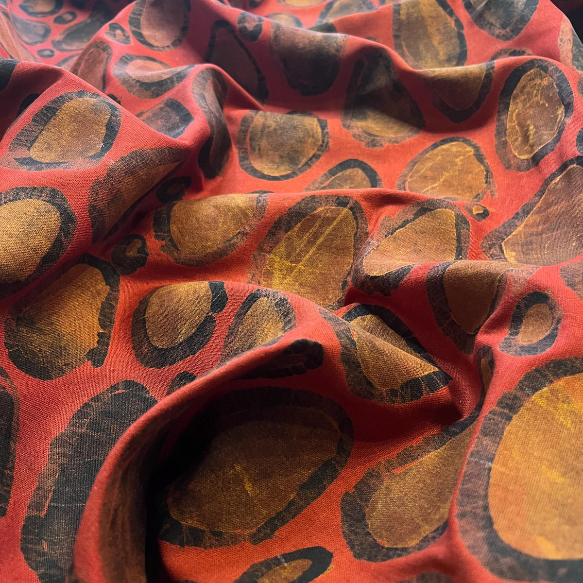 Hand Dyed Linen Nigerian Adire Fabric – African Textile for Sewing & Quilting, 5 Yards