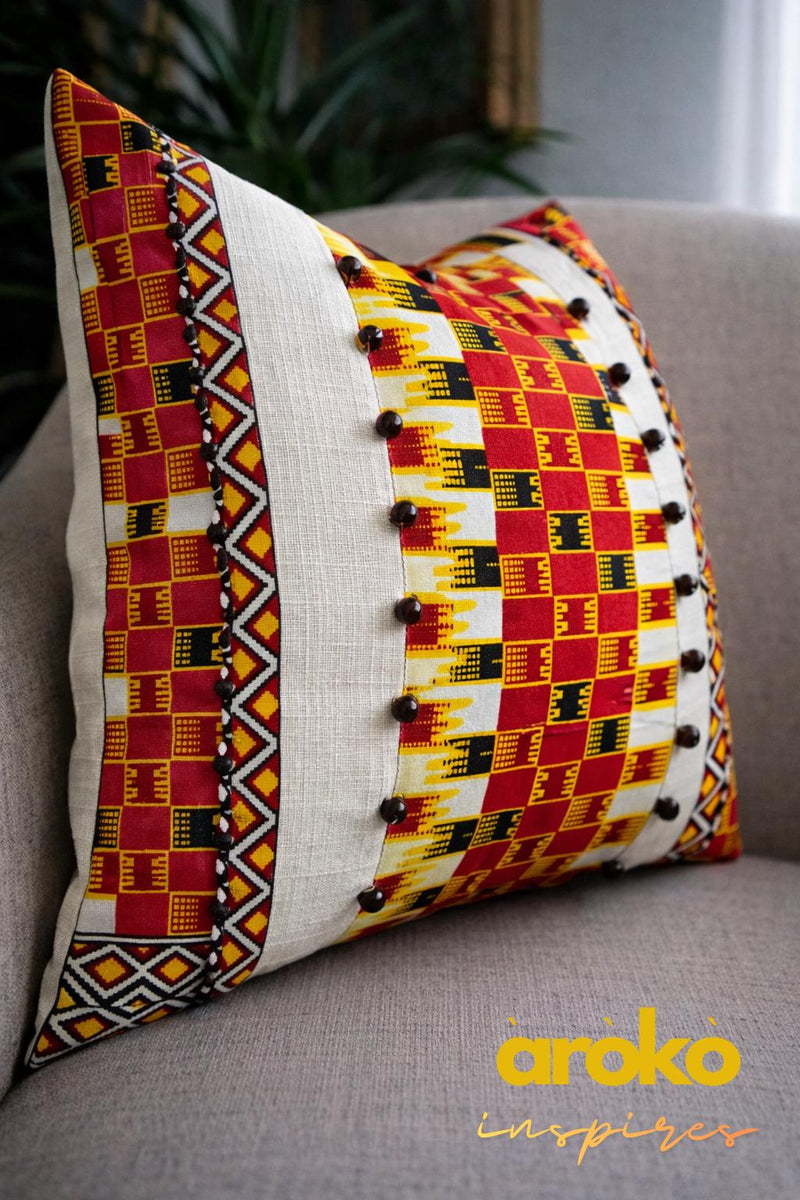 Ankara Wax Print Cotton Fabric, Bold Geometric Pattern, 6 Yards Sewing Material