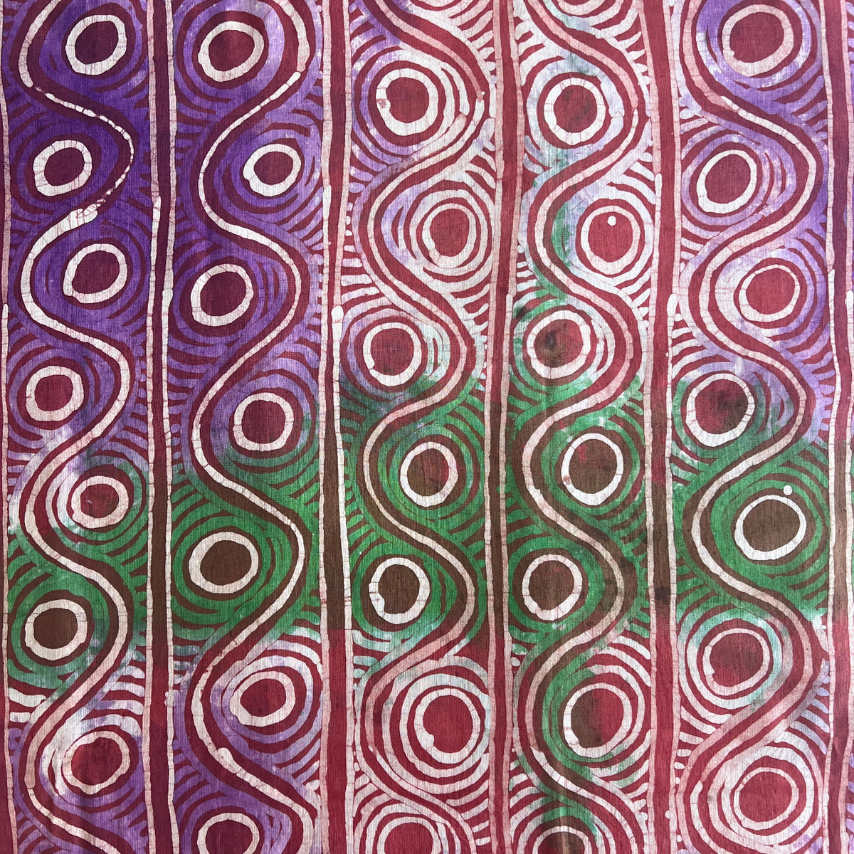 Authentic Adire Linen Fabric – Hand-Dyed Nigerian Batik Textile, 5 Yards