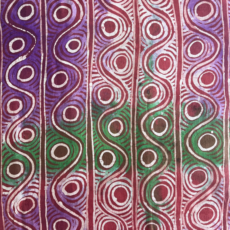 Authentic Adire Linen Fabric – Hand-Dyed Nigerian Batik Textile, 5 Yards