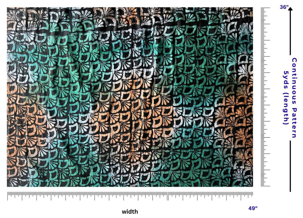 Batik Adire Guinea Brocade 5 Yards – African Fabric for Sewing & Fashion