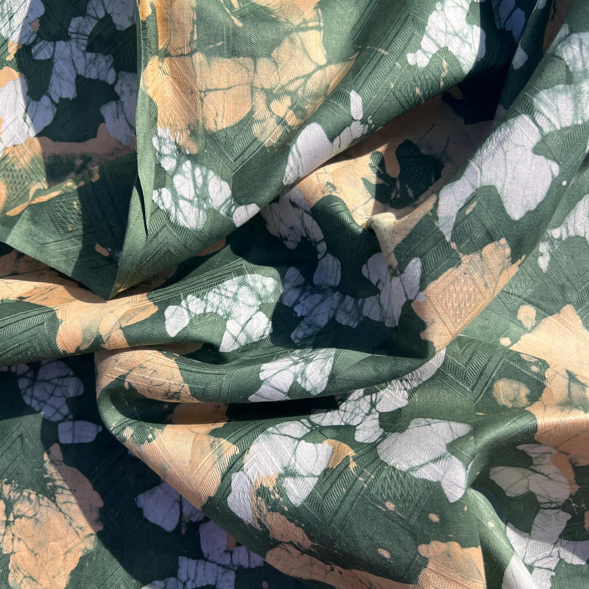 Batik Adire Guinea Brocade 5 Yards – African Fabric for Sewing & Fashion