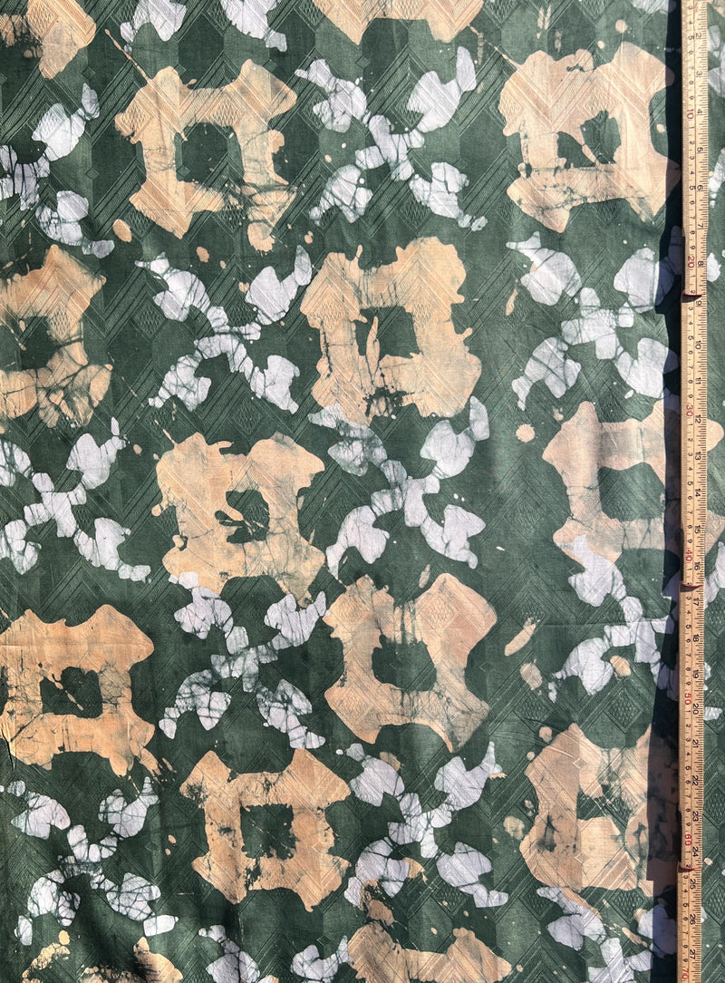 Batik Adire Guinea Brocade 5 Yards – African Fabric for Sewing & Fashion