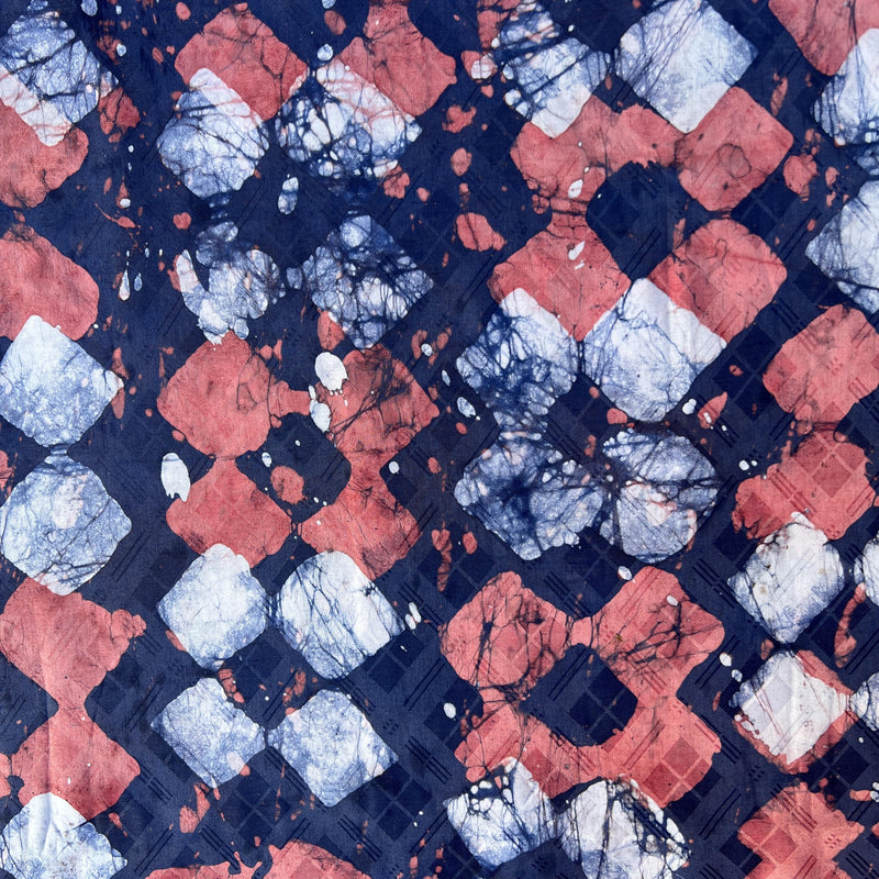 Hand-Dyed African Adire & Bazin Riche – 5 Yards Cotton Fabric