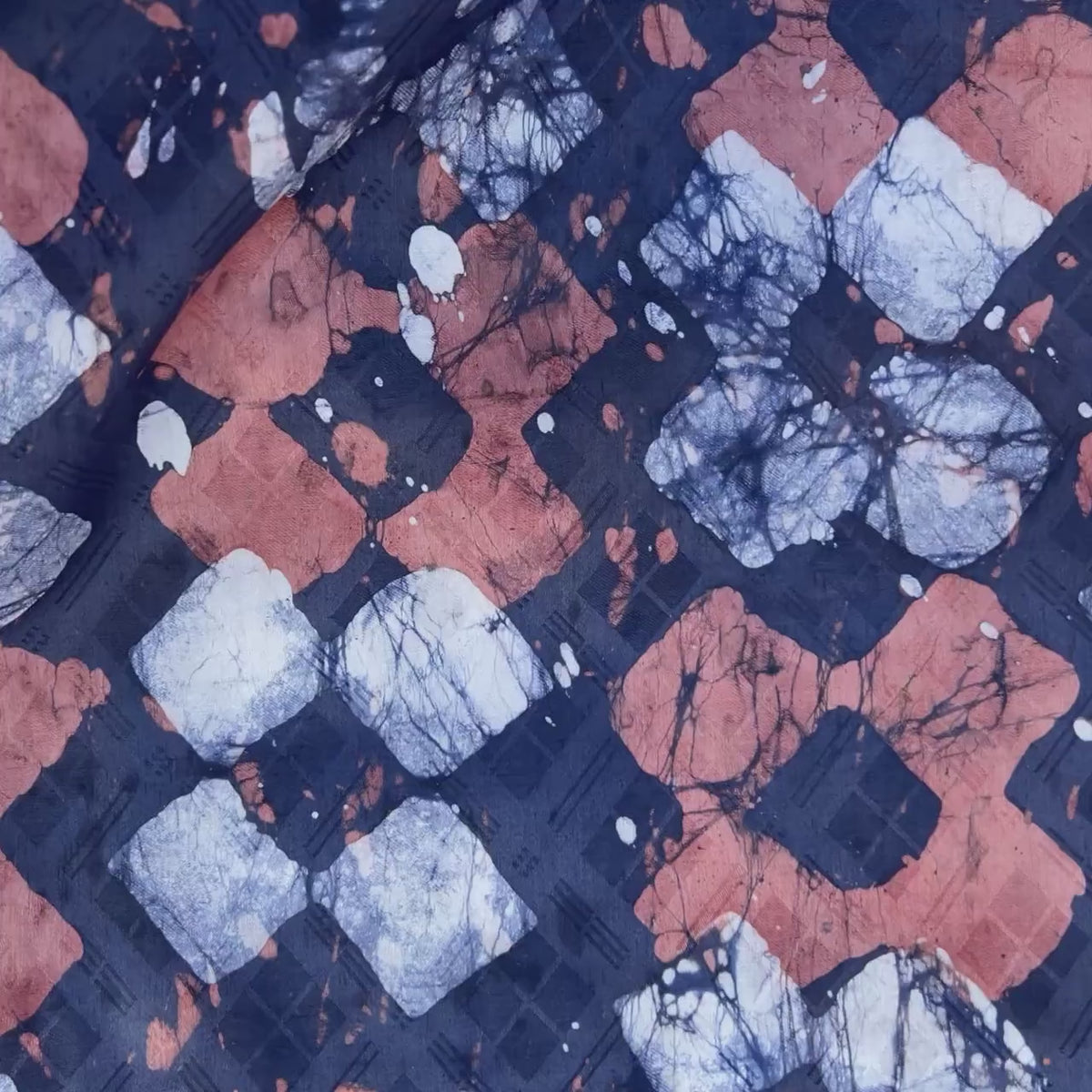 Hand-Dyed African Adire & Bazin Riche – 5 Yards Cotton Fabric