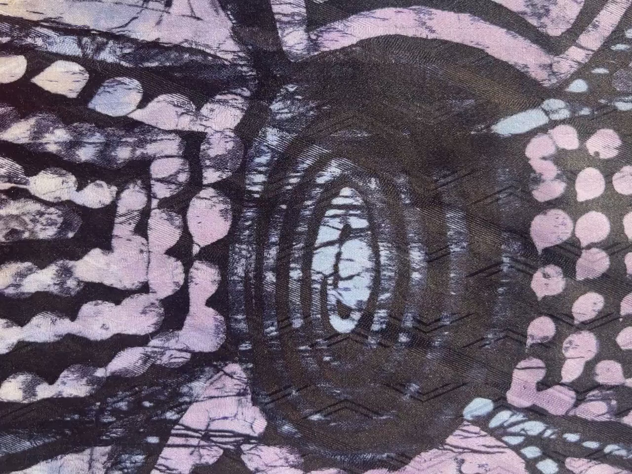 5 Yards African Batik Adire & Bazin Riche Cotton Fabric – Hand-Dyed West African Textile