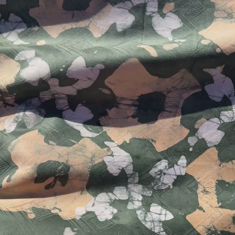 Batik Adire Guinea Brocade 5 Yards – African Fabric for Sewing & Fashion