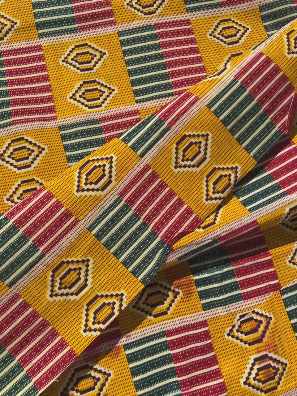 Ankara Cotton Fabric – African Wax Print for Sewing, Quilting, DIY Fashion & Home Decor, 6yds
