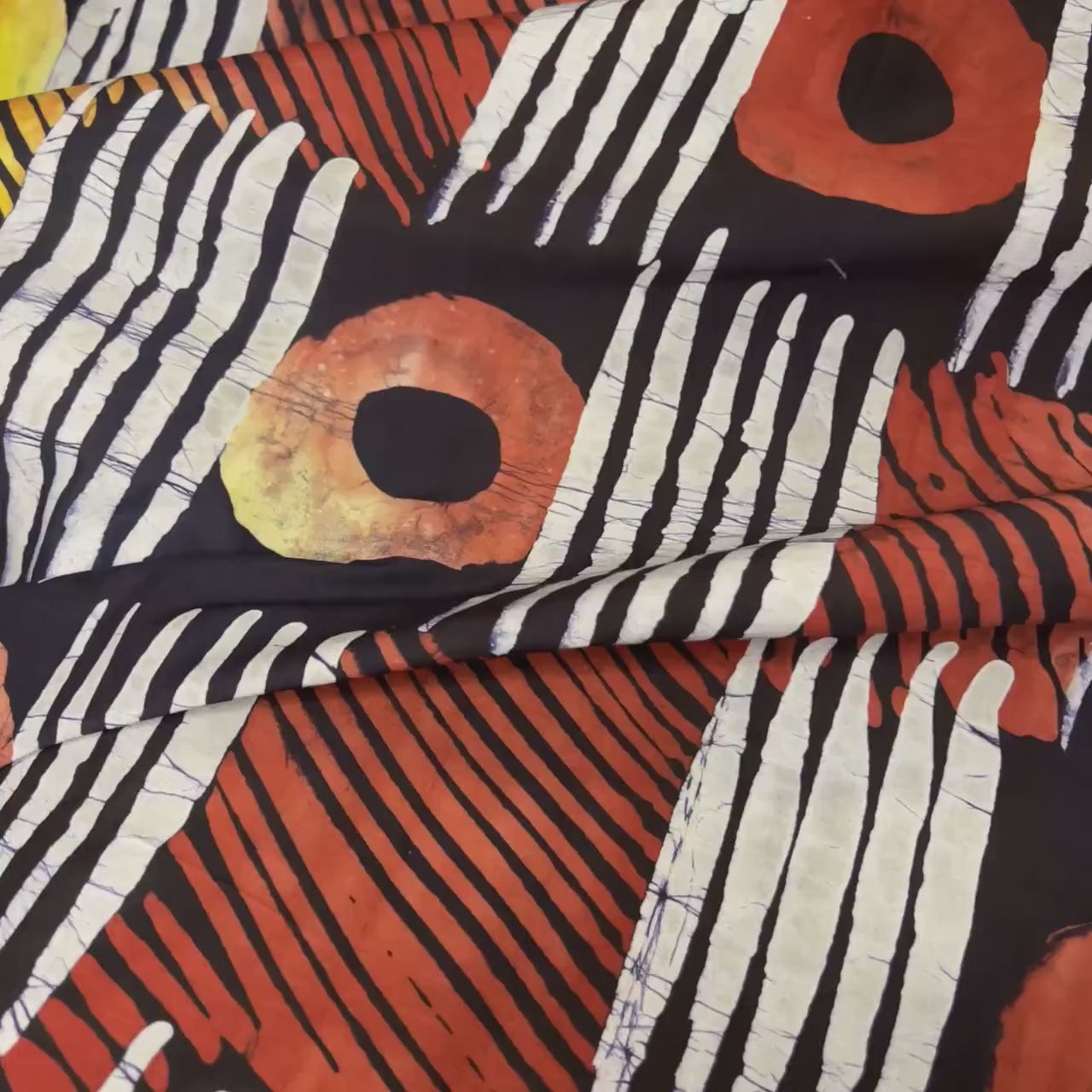 Hand Dyed African Silk Batik Fabric for Modern Quilting 5 yard