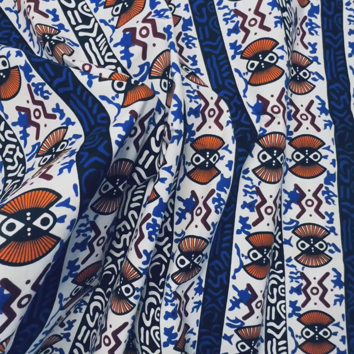 Ankara Cotton Fabric – African Wax Print for Quilting, Fashion, Home Decor, 6 Yards