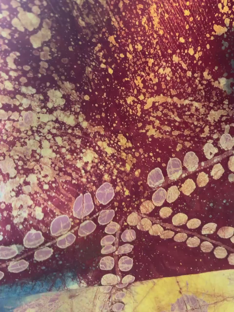 Hand-Designed Chiffon African Fabric: Batik & Adire Tie-Dye, 5 Yards