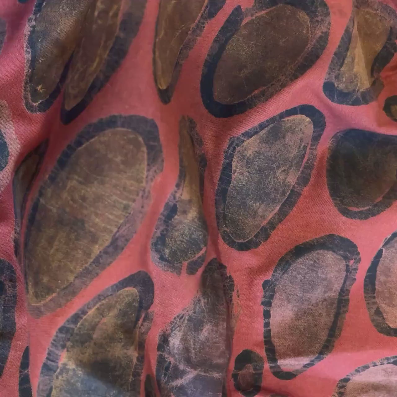 Hand Dyed Linen Nigerian Adire Fabric – African Textile for Sewing & Quilting, 5 Yards